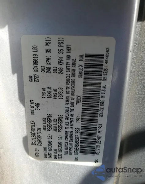 2006 Dodge Dakota Quad Slt из США, поврежденный, VIN 1D7HE48N96S671083